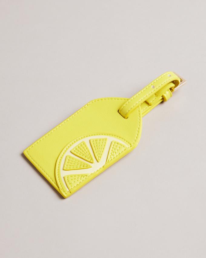 Luggage Tag Ted Baker Lemon Luggage Tag Jaune Clair Femme | SKO-29046235